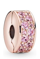 admirable rose gold clip cubic zirconia Pandora baby charm